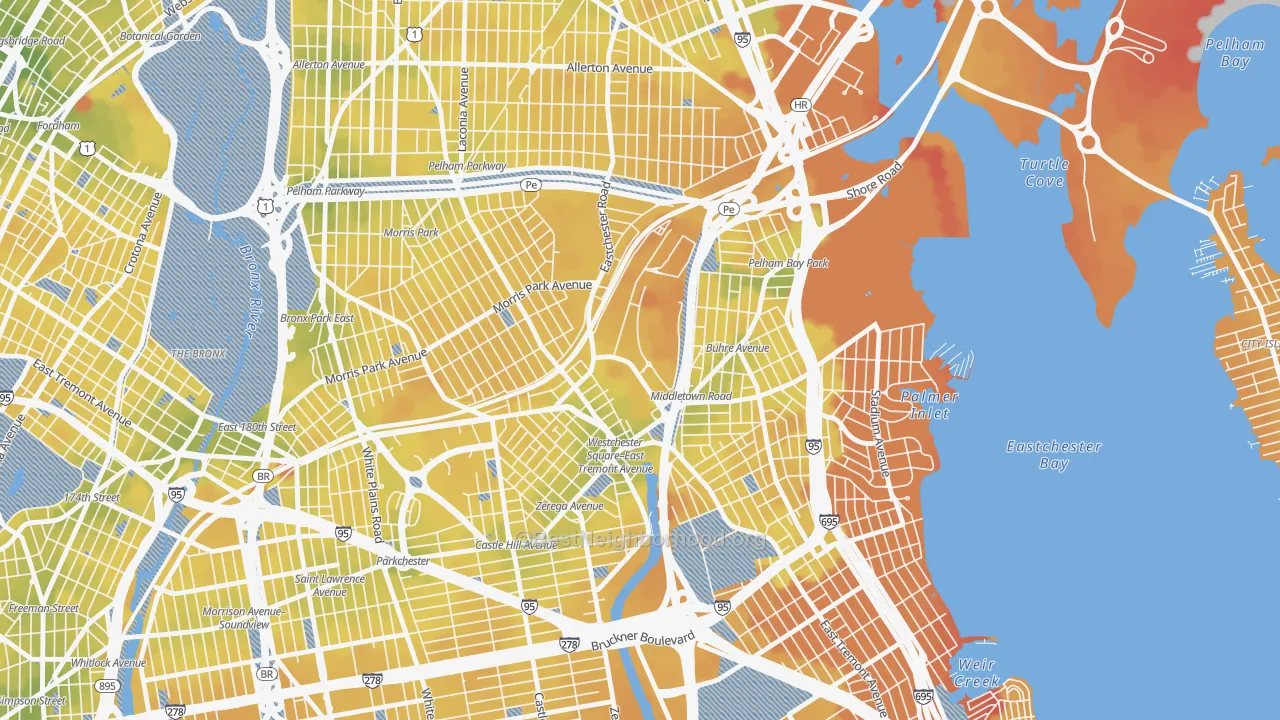 Transit Grade map of 10461, NY
