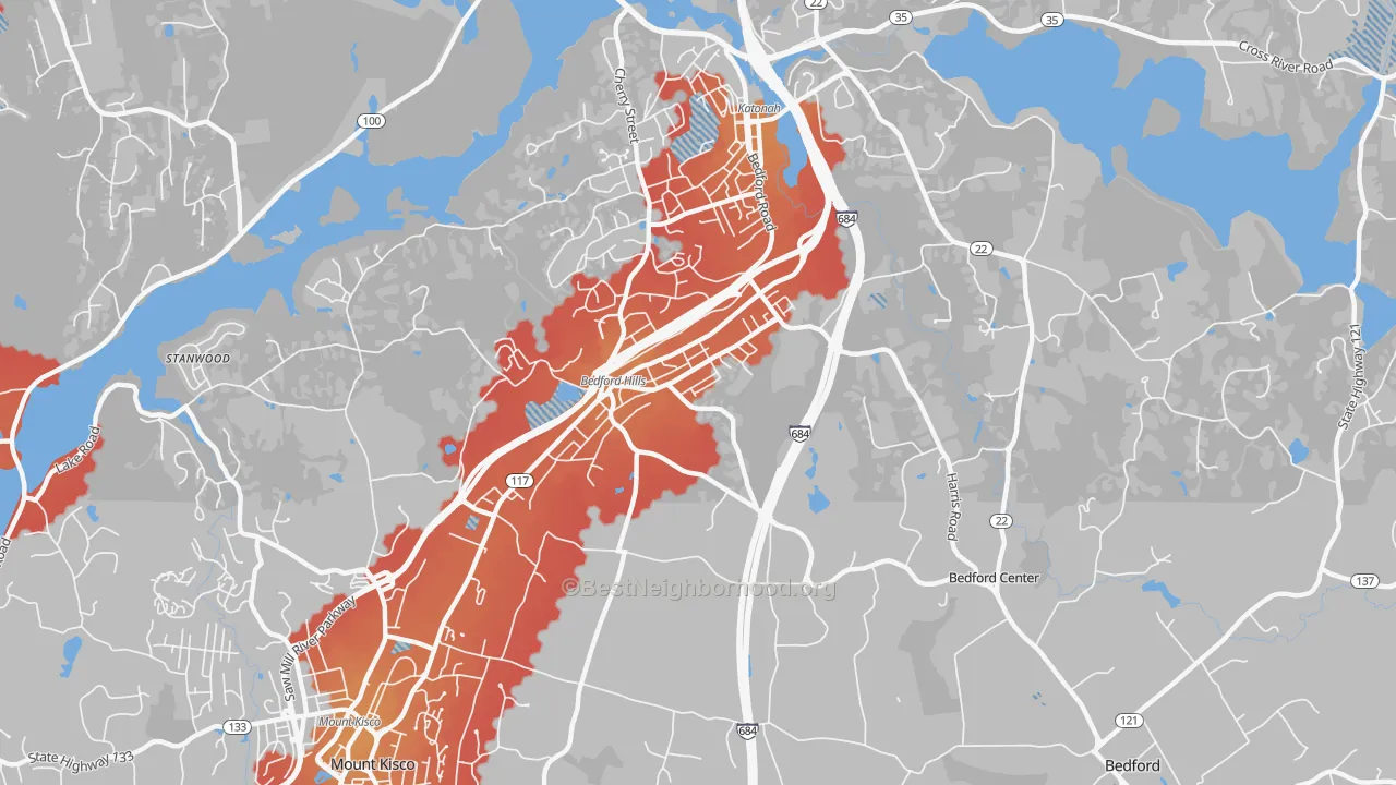 Transit Grade map of 10507, NY