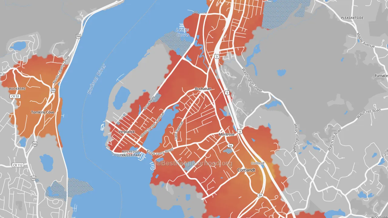 Transit Grade map of 10511, NY