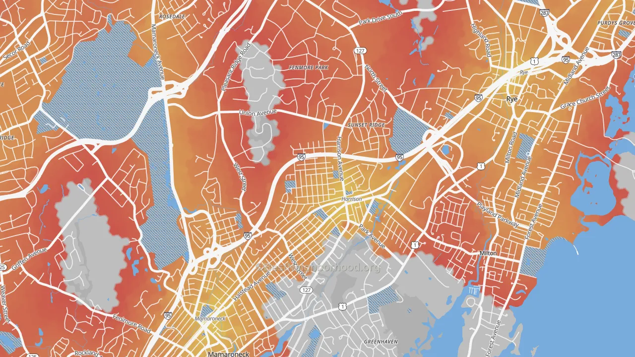 Transit Grade map of 10528, NY