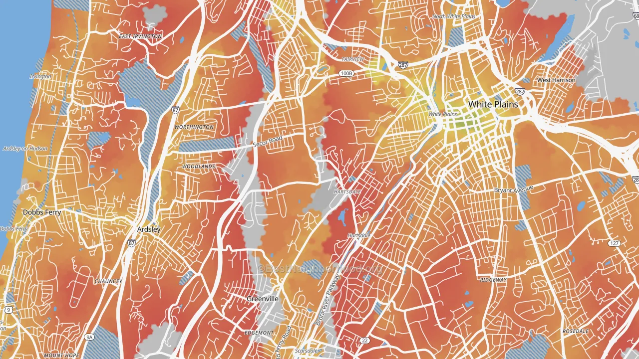 Transit Grade map of 10530, NY