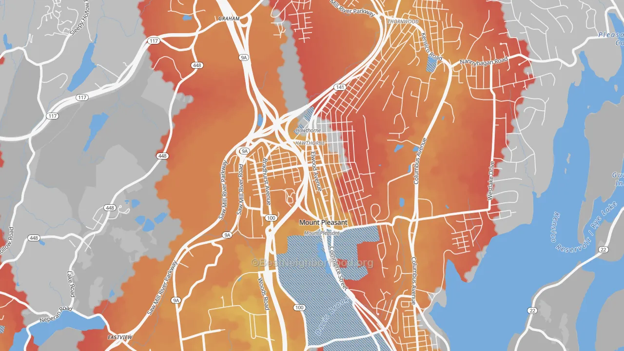 Transit Grade map of 10532, NY