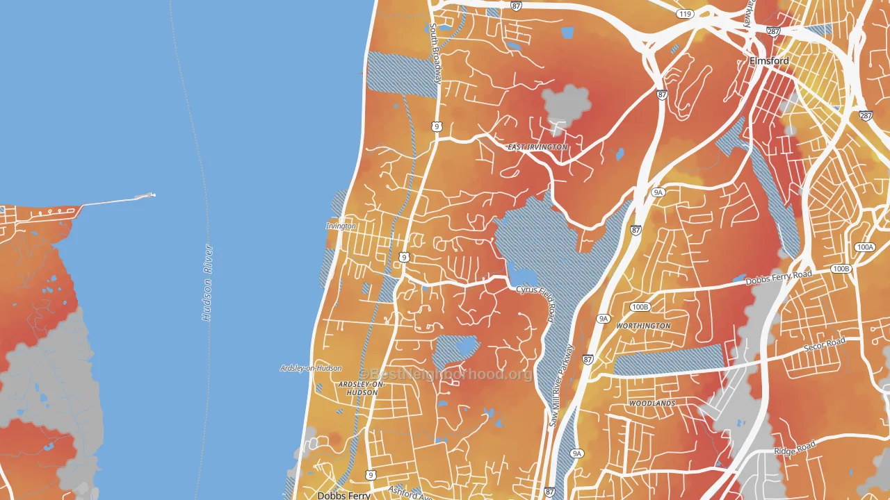 Transit Grade map of 10533, NY