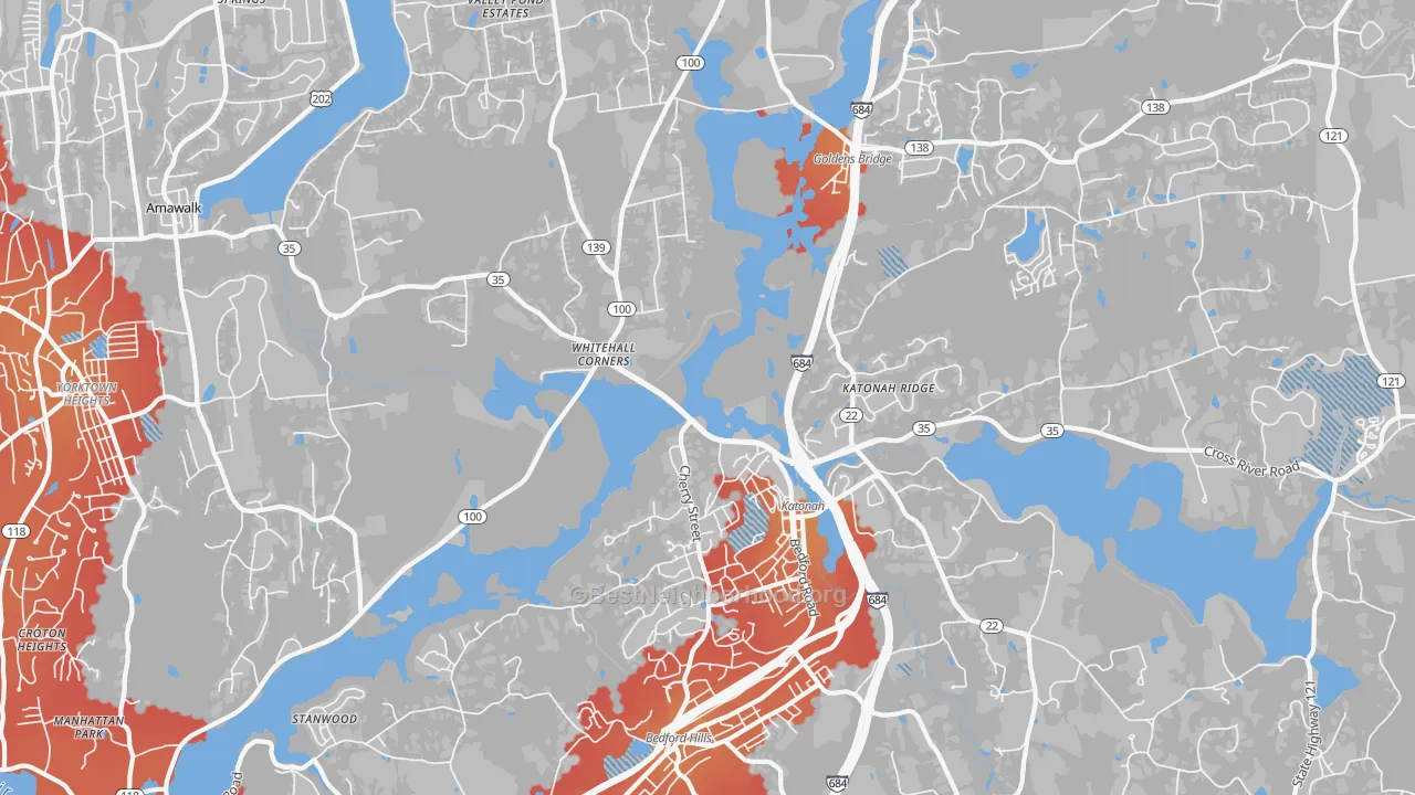 Transit Grade map of 10536, NY