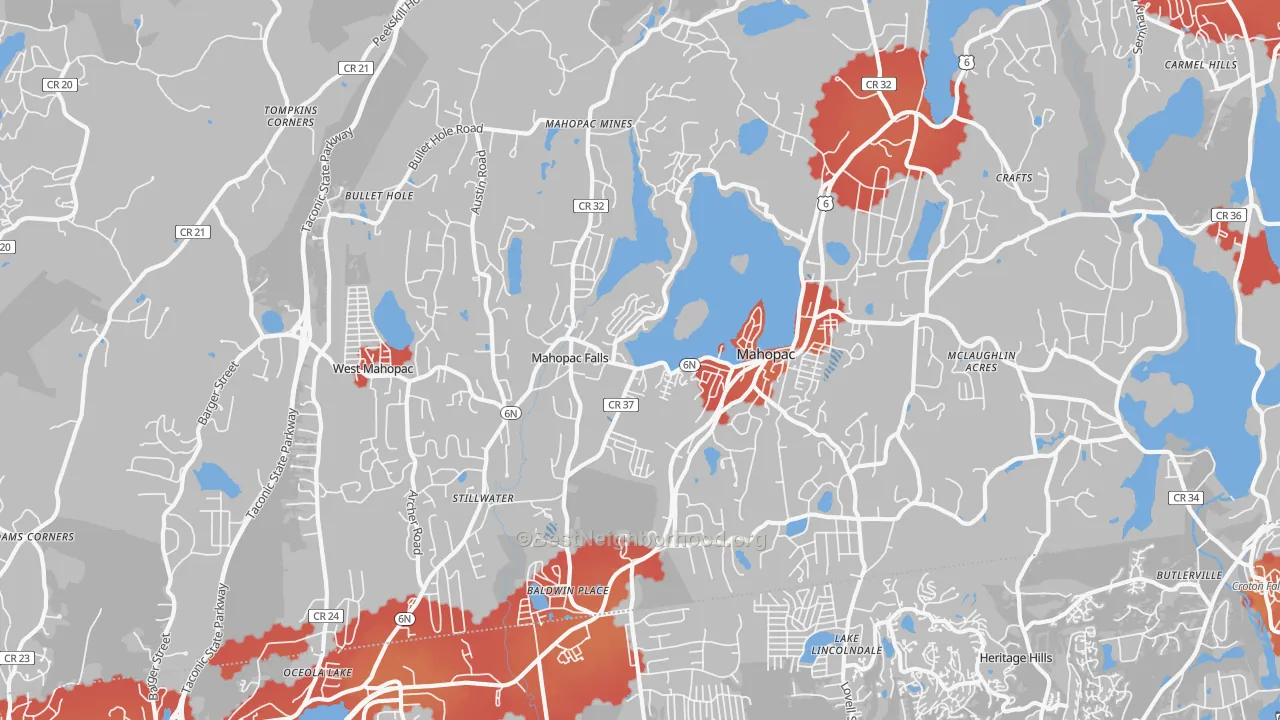 Transit Grade map of 10541, NY