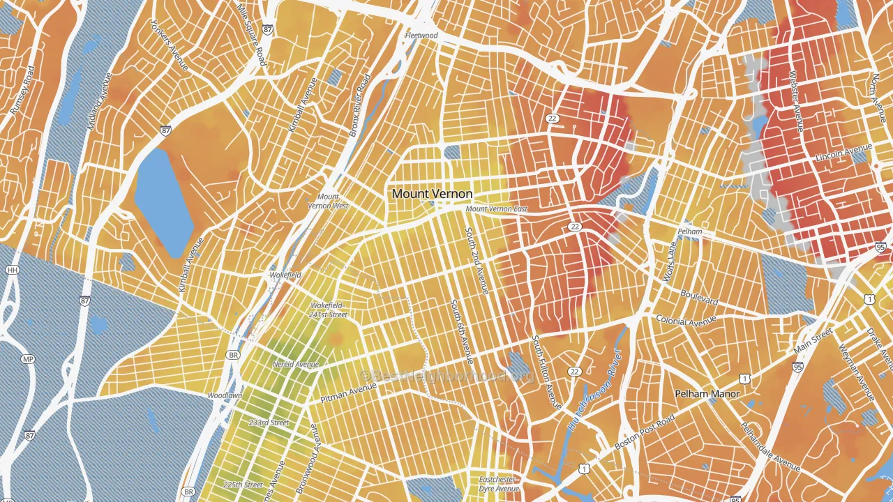 Transit Grade map of 10550, NY