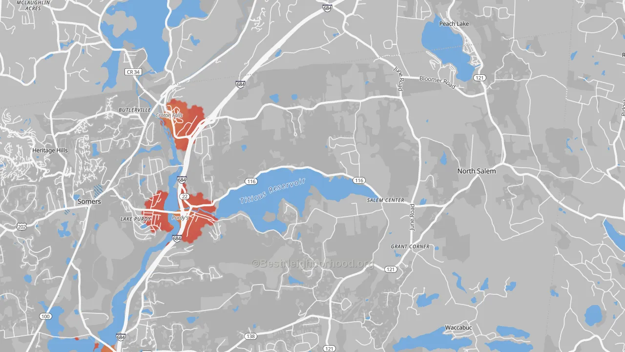 Transit Grade map of 10560, NY