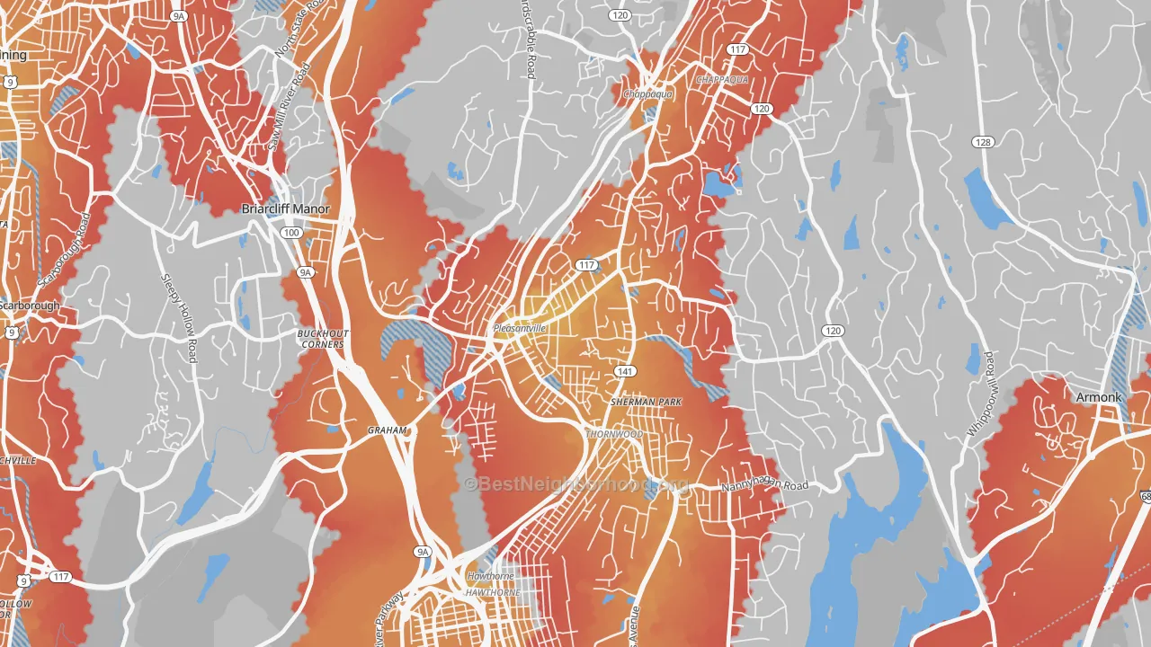 Transit Grade map of 10570, NY