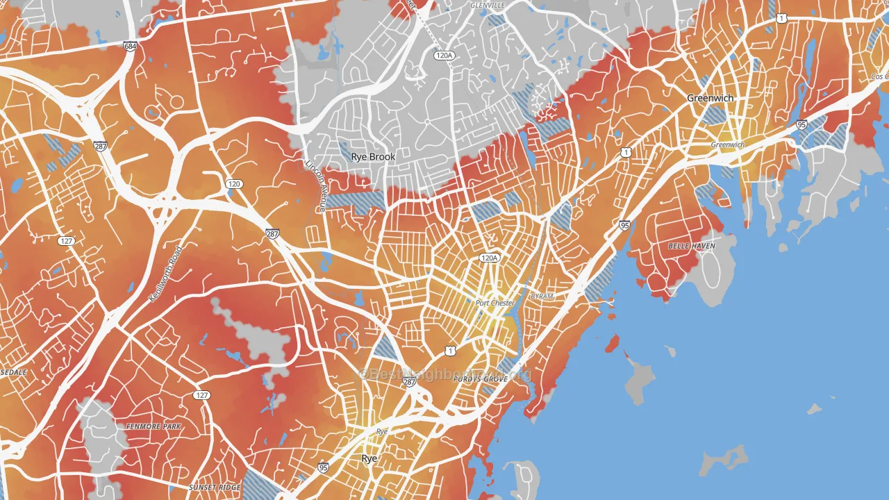 Transit Grade map of 10573, NY