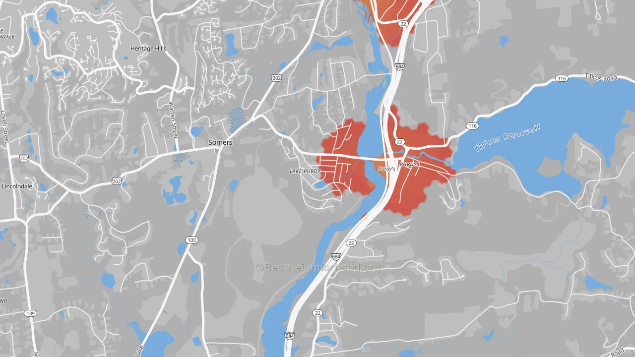 Transit Grade map of 10578, NY