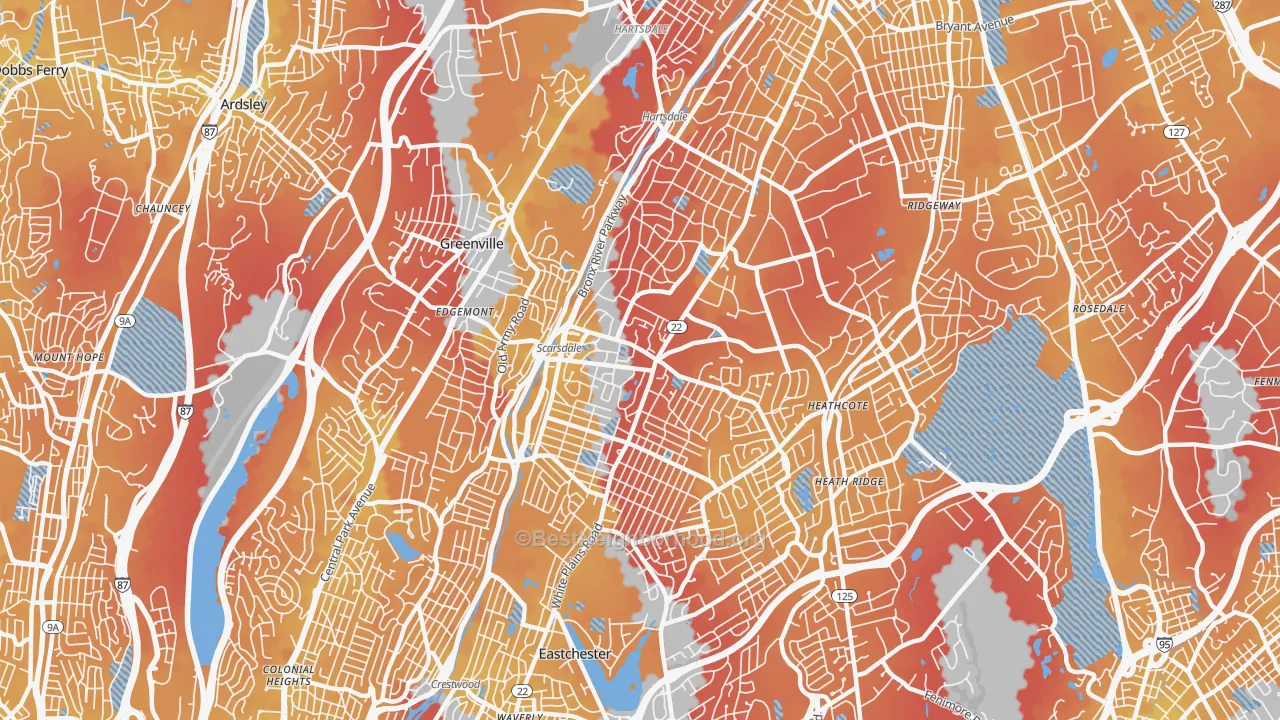 Transit Grade map of 10583, NY