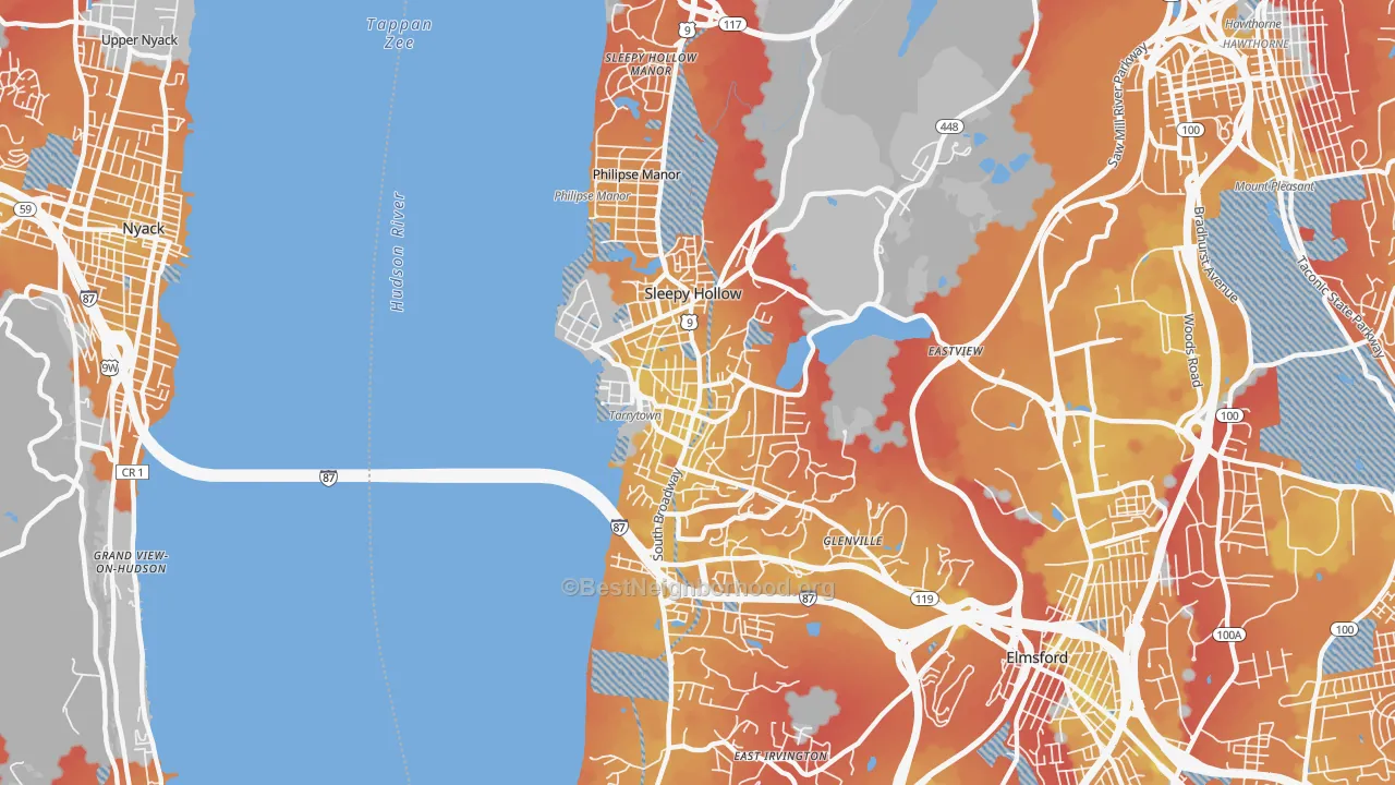Transit Grade map of 10591, NY