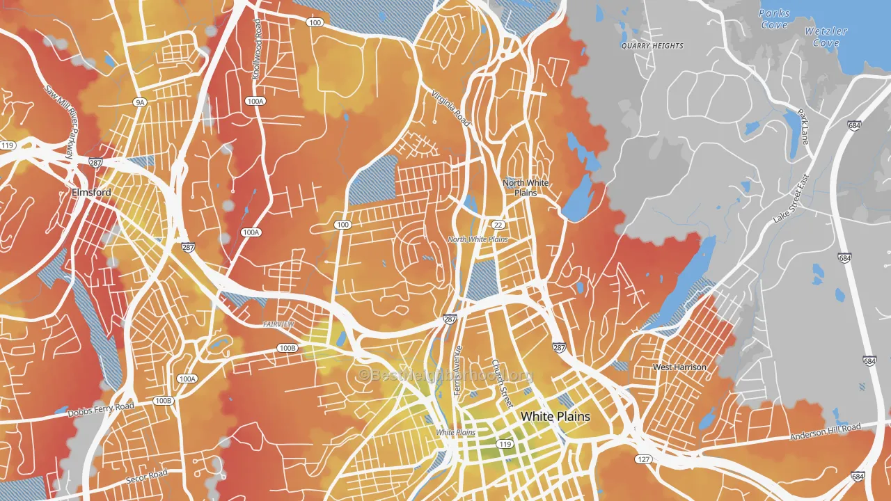 Transit Grade map of 10603, NY