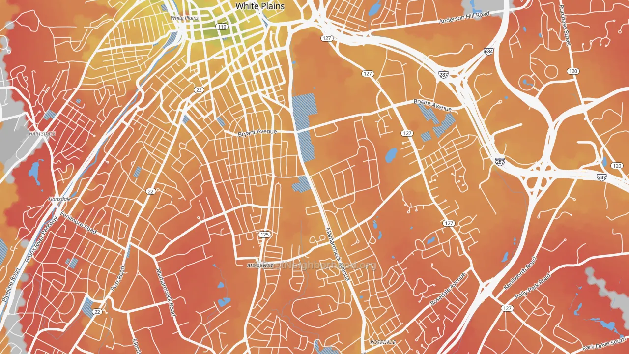Transit Grade map of 10605, NY