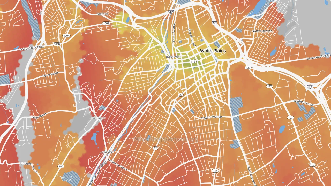 Transit Grade map of 10606, NY