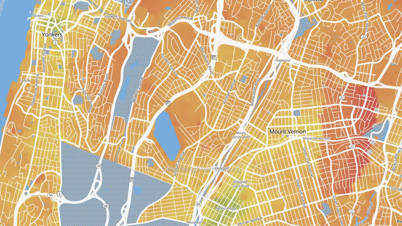 Transit Grade map of 10704, NY