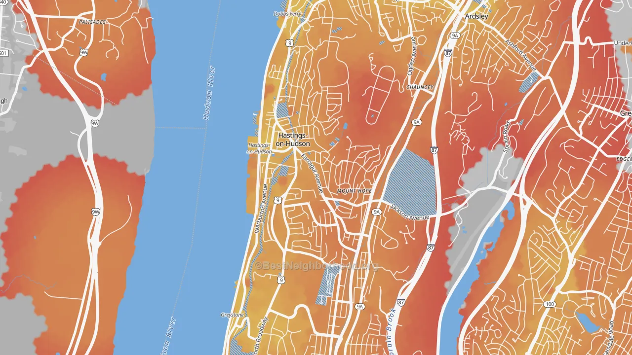 Transit Grade map of 10706, NY