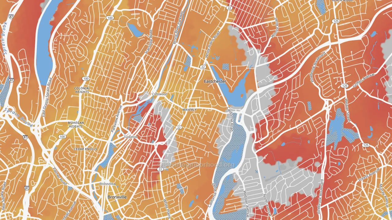 Transit Grade map of 10709, NY
