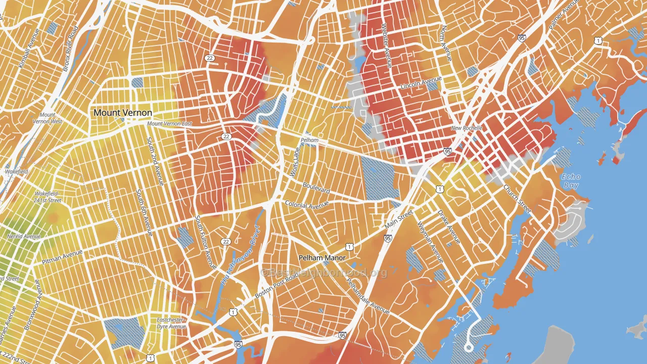 Transit Grade map of 10803, NY