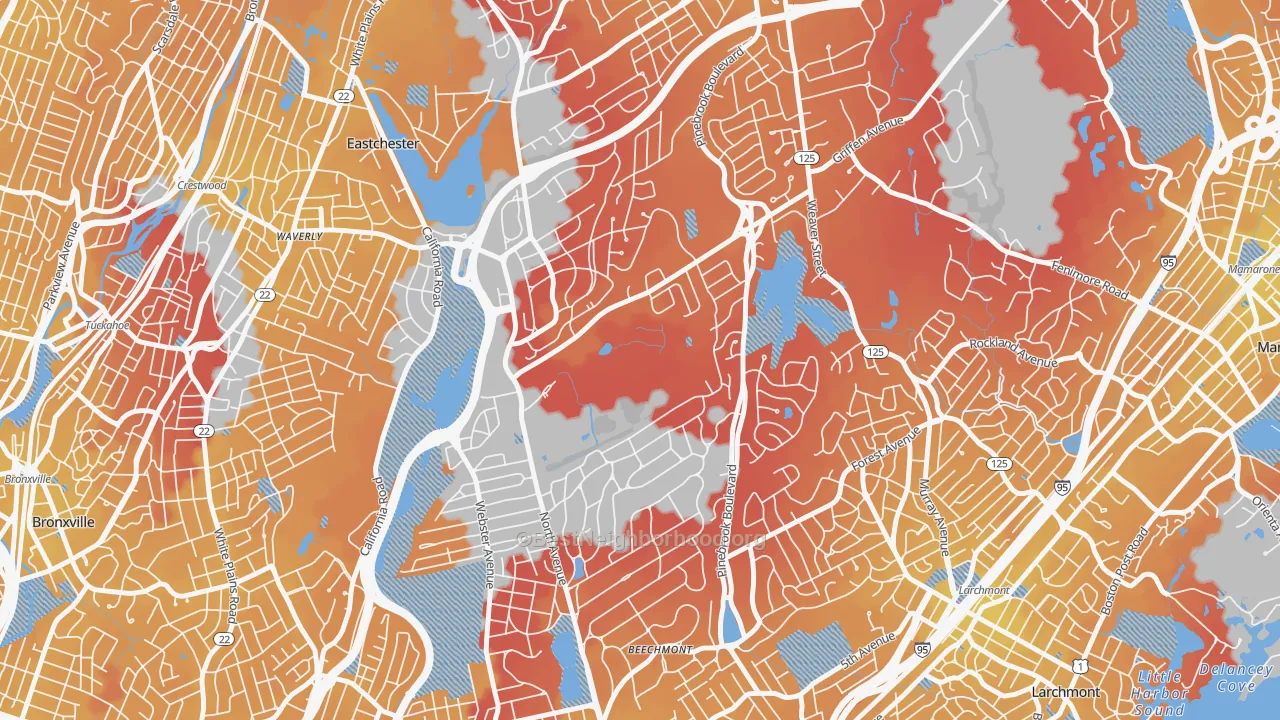 Transit Grade map of 10804, NY