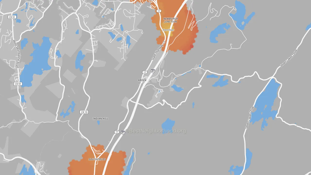 Transit Grade map of 10910, NY