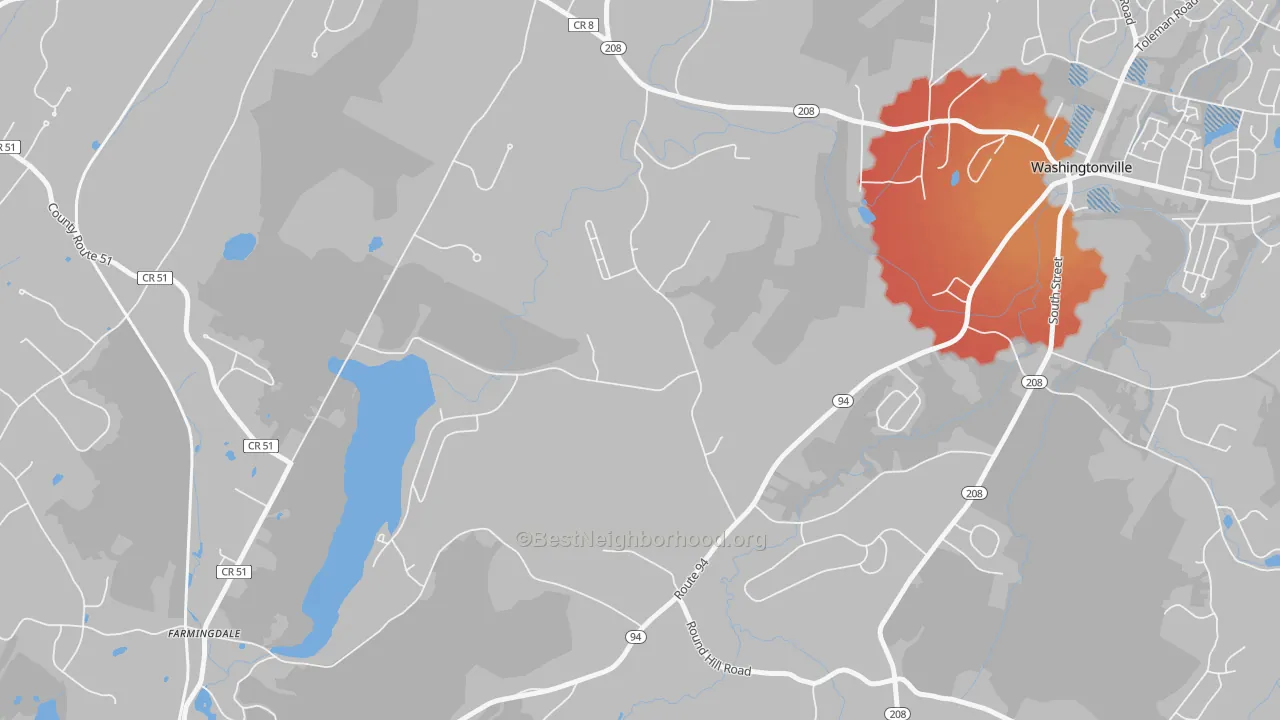 Transit Grade map of 10914, NY