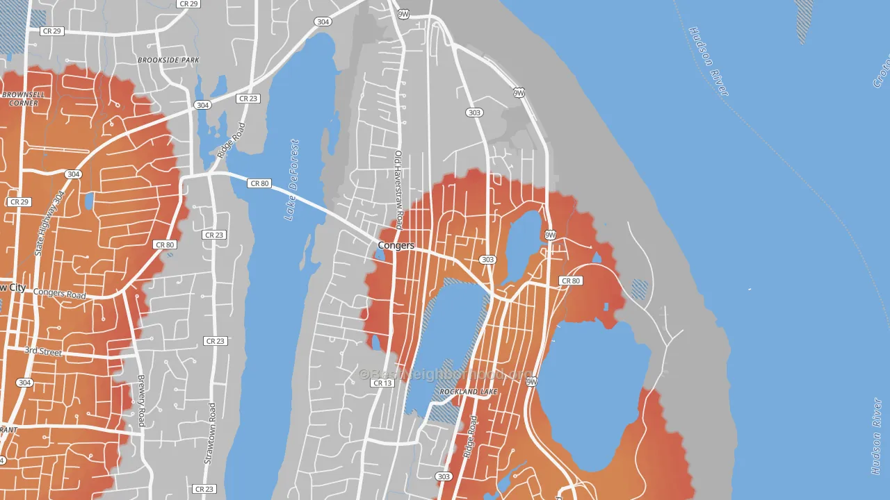 Transit Grade map of 10920, NY