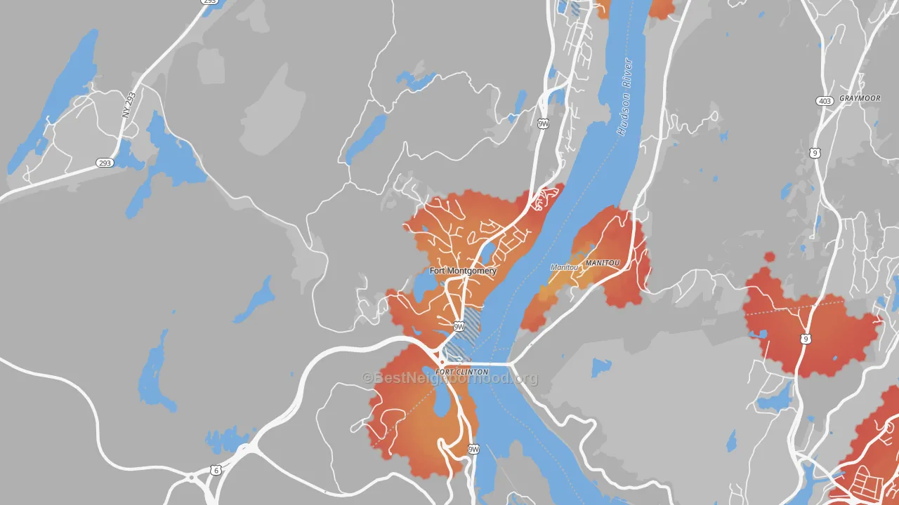 Transit Grade map of 10922, NY