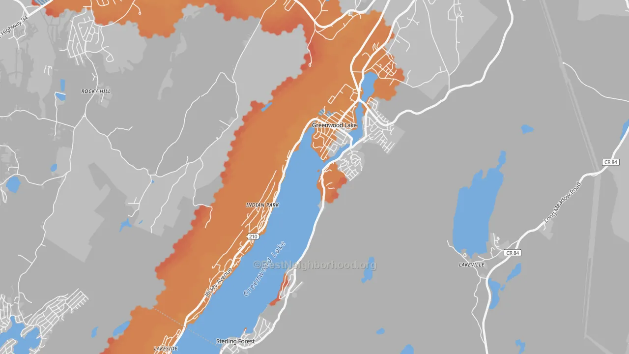 Transit Grade map of 10925, NY