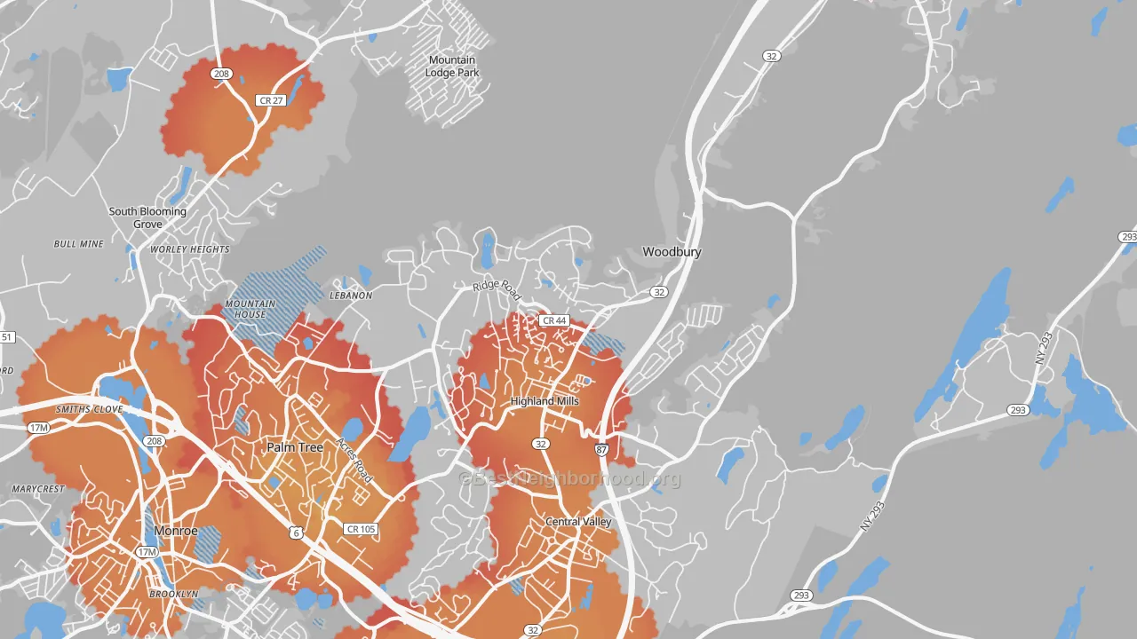 Transit Grade map of 10930, NY