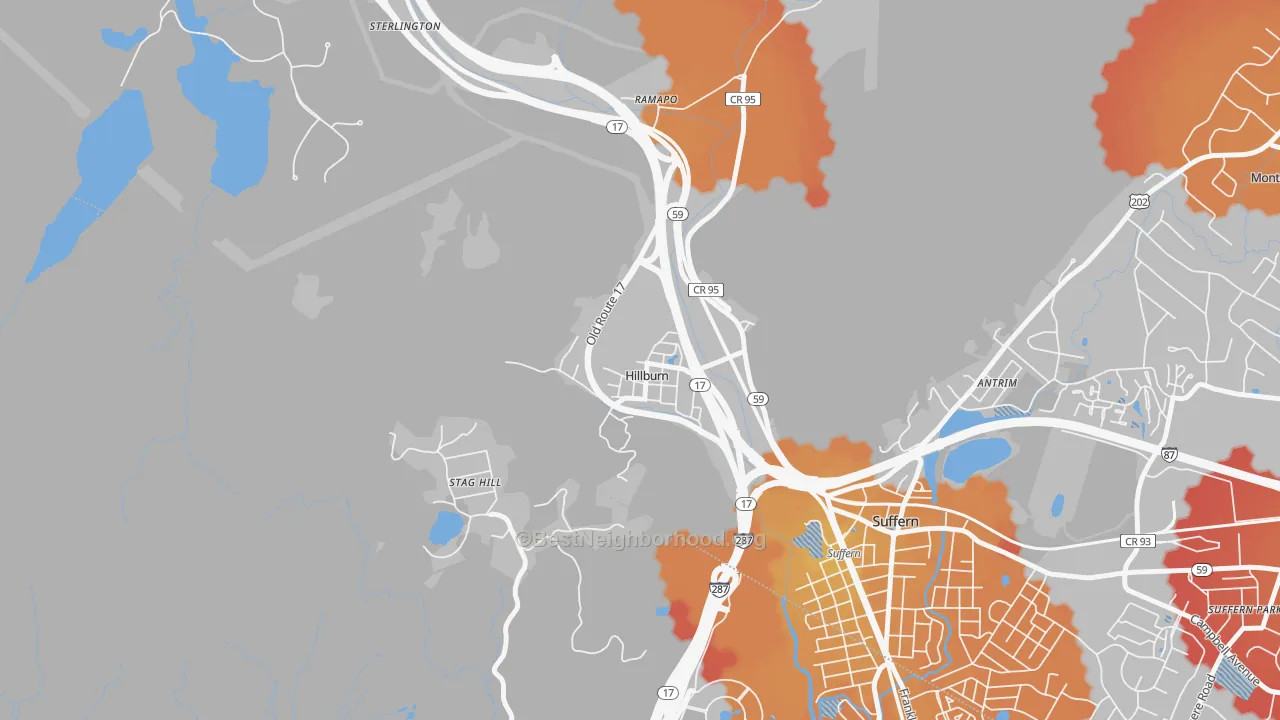 Transit Grade map of 10931, NY