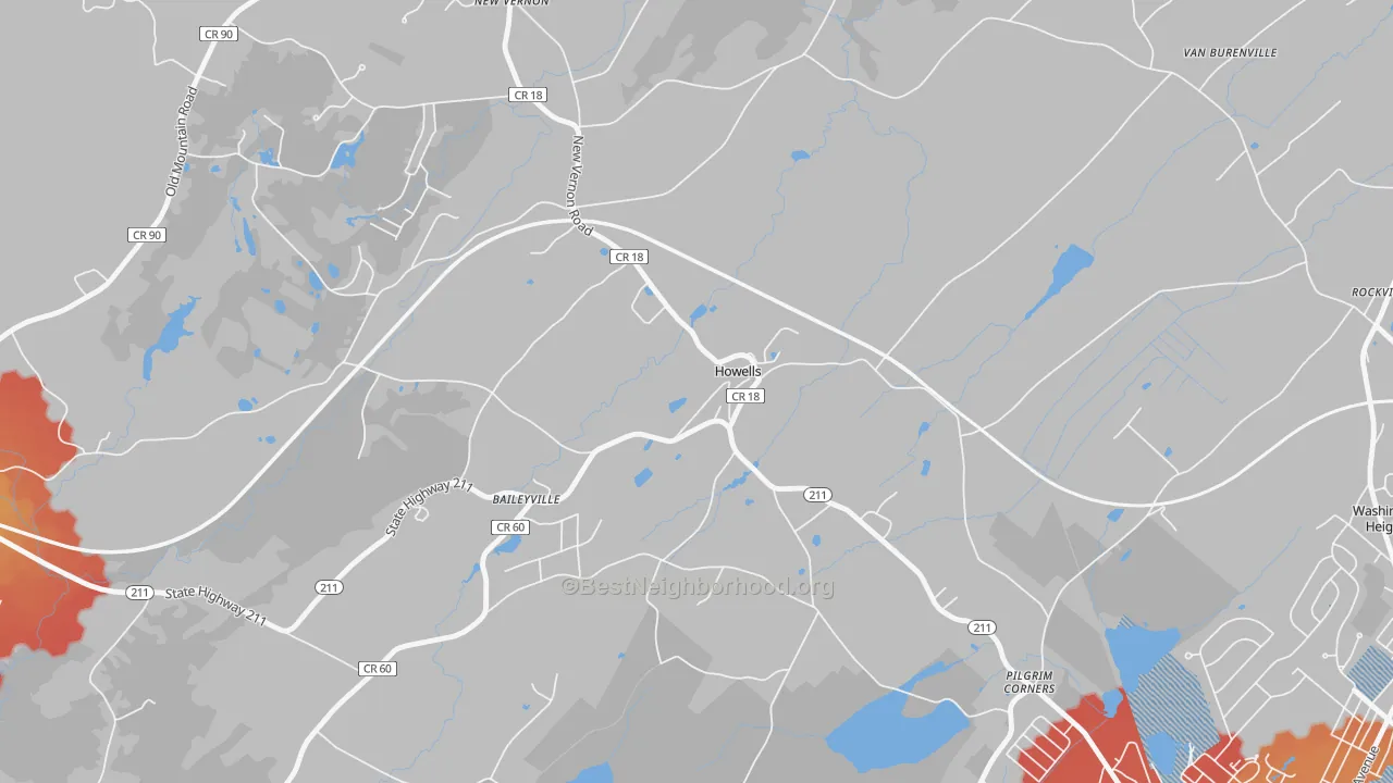 Transit Grade map of 10932, NY