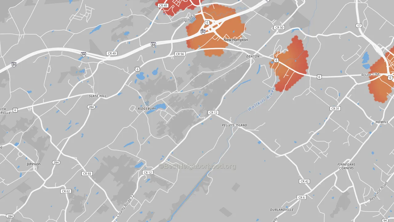 Transit Grade map of 10958, NY