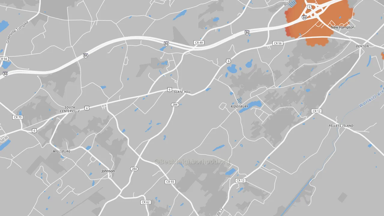Transit Grade map of 10973, NY