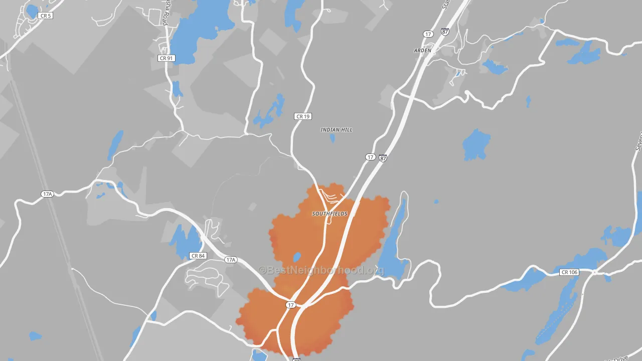 Transit Grade map of 10975, NY
