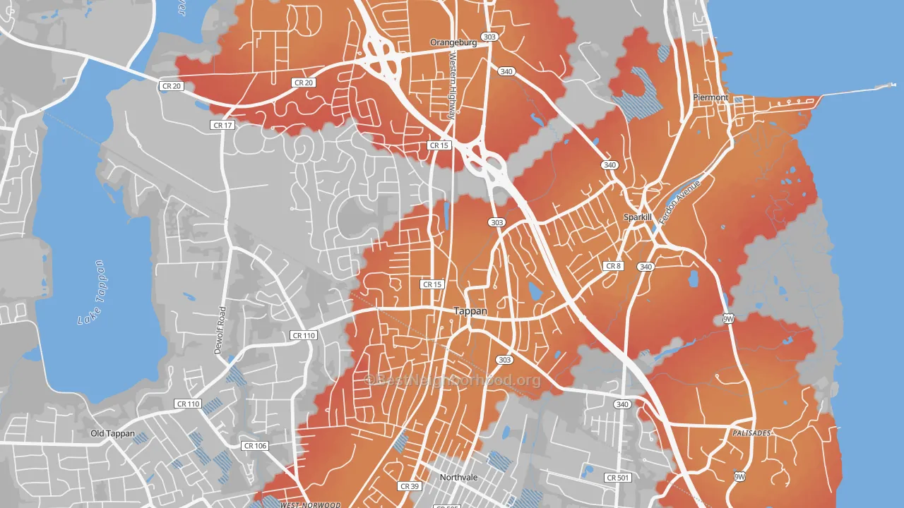Transit Grade map of 10983, NY