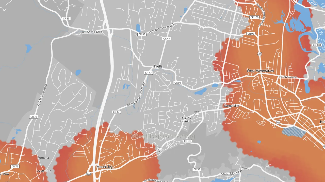 Transit Grade map of 10984, NY