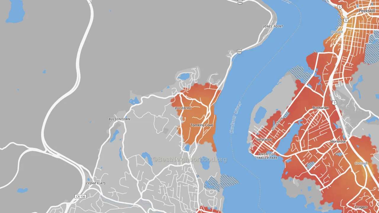 Transit Grade map of 10986, NY