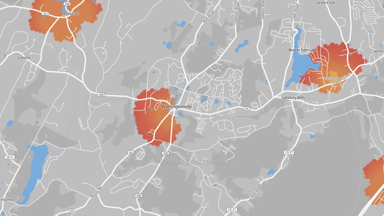 Transit Grade map of 10992, NY