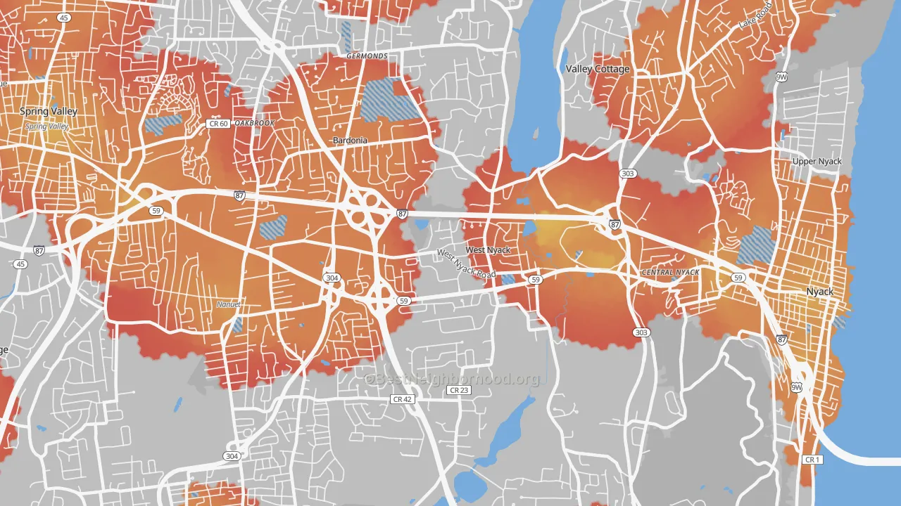 Transit Grade map of 10994, NY