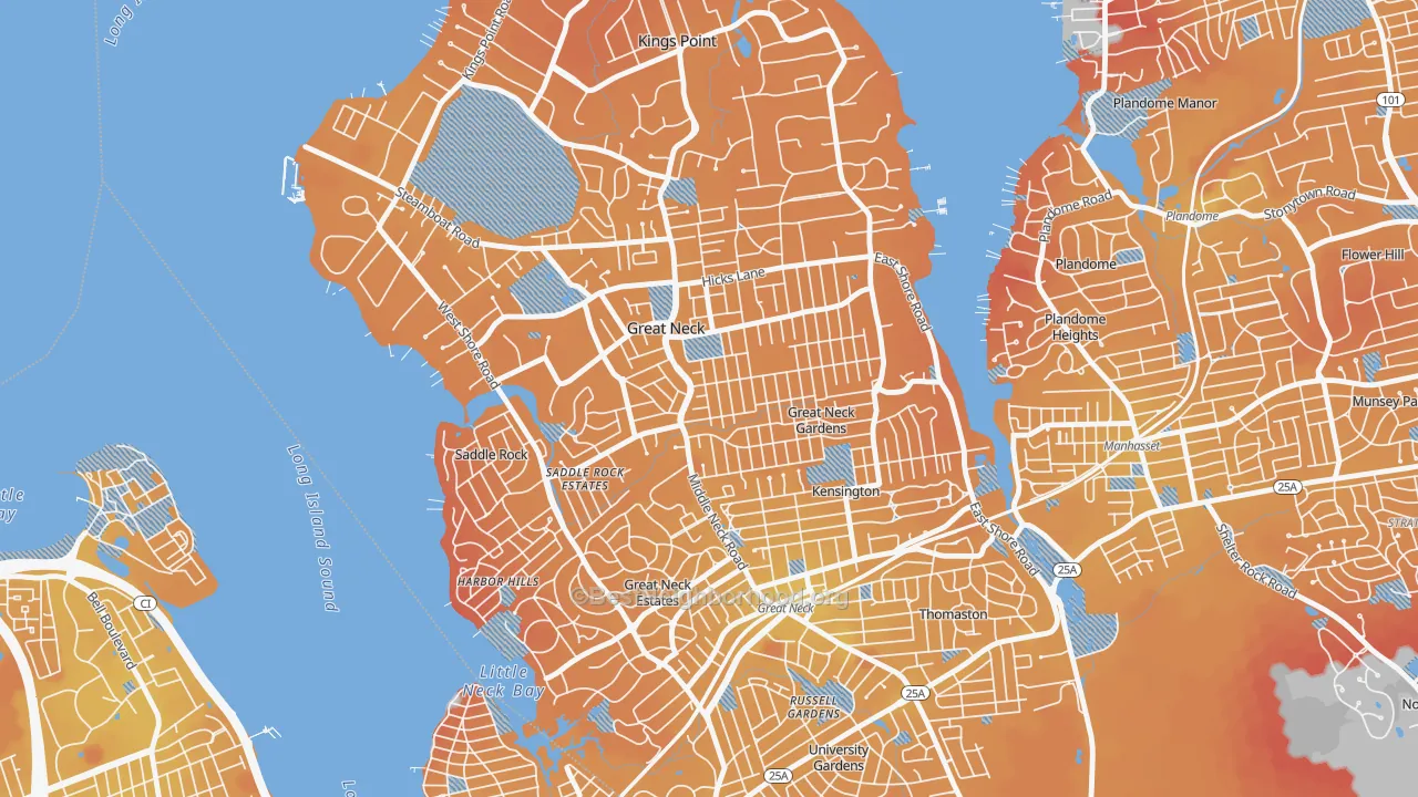 Transit Grade map of 11023, NY