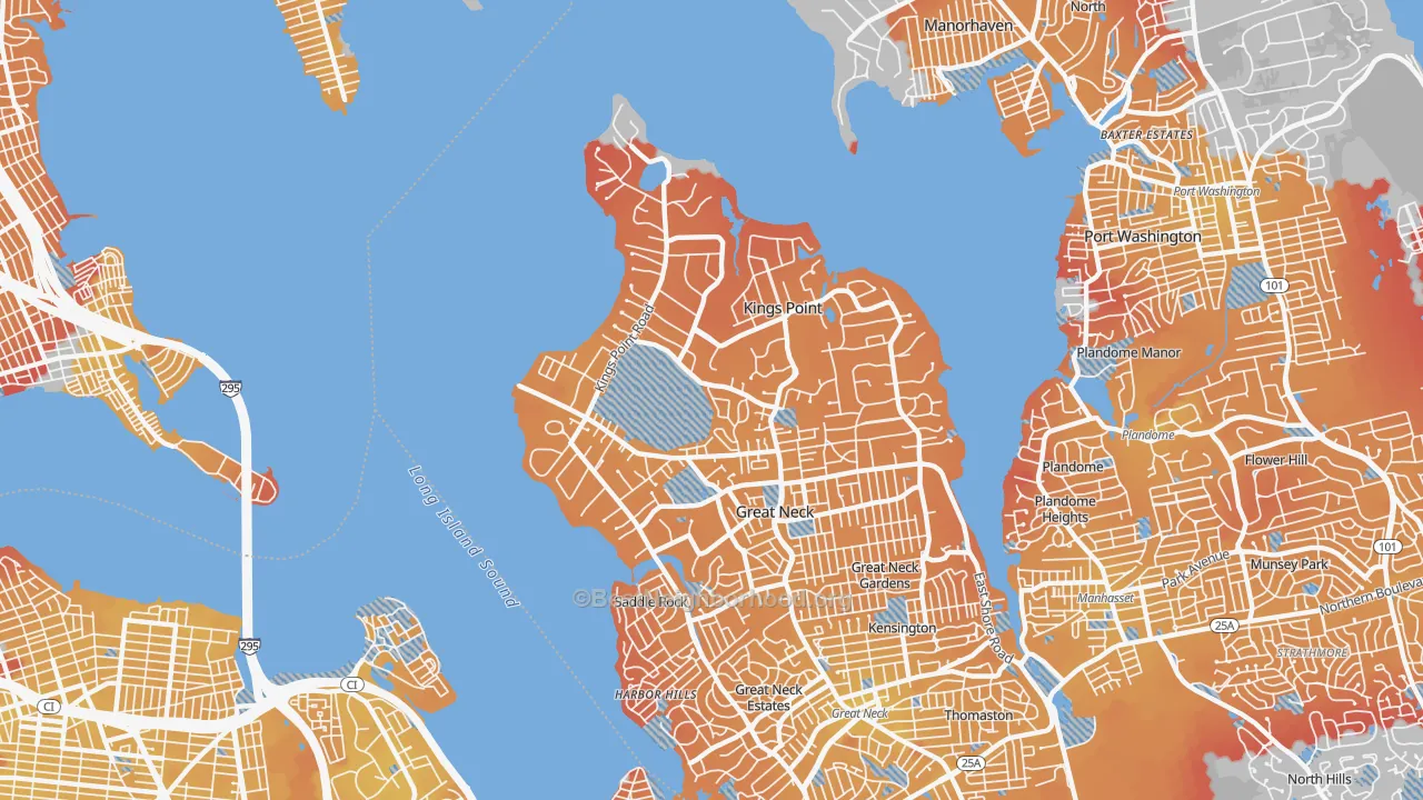Transit Grade map of 11024, NY