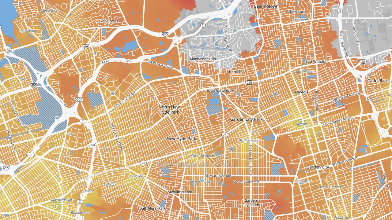 Transit Grade map of 11040, NY