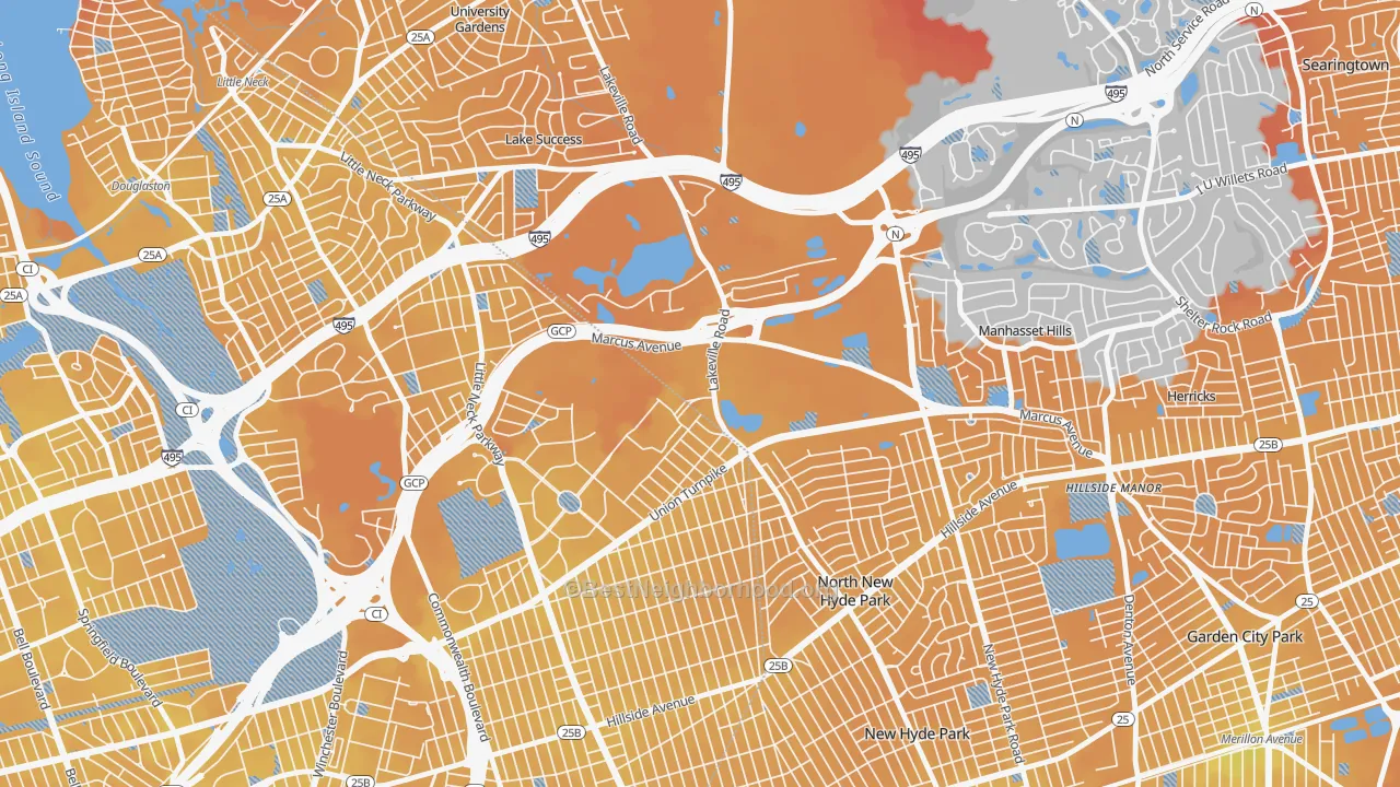 Transit Grade map of 11042, NY