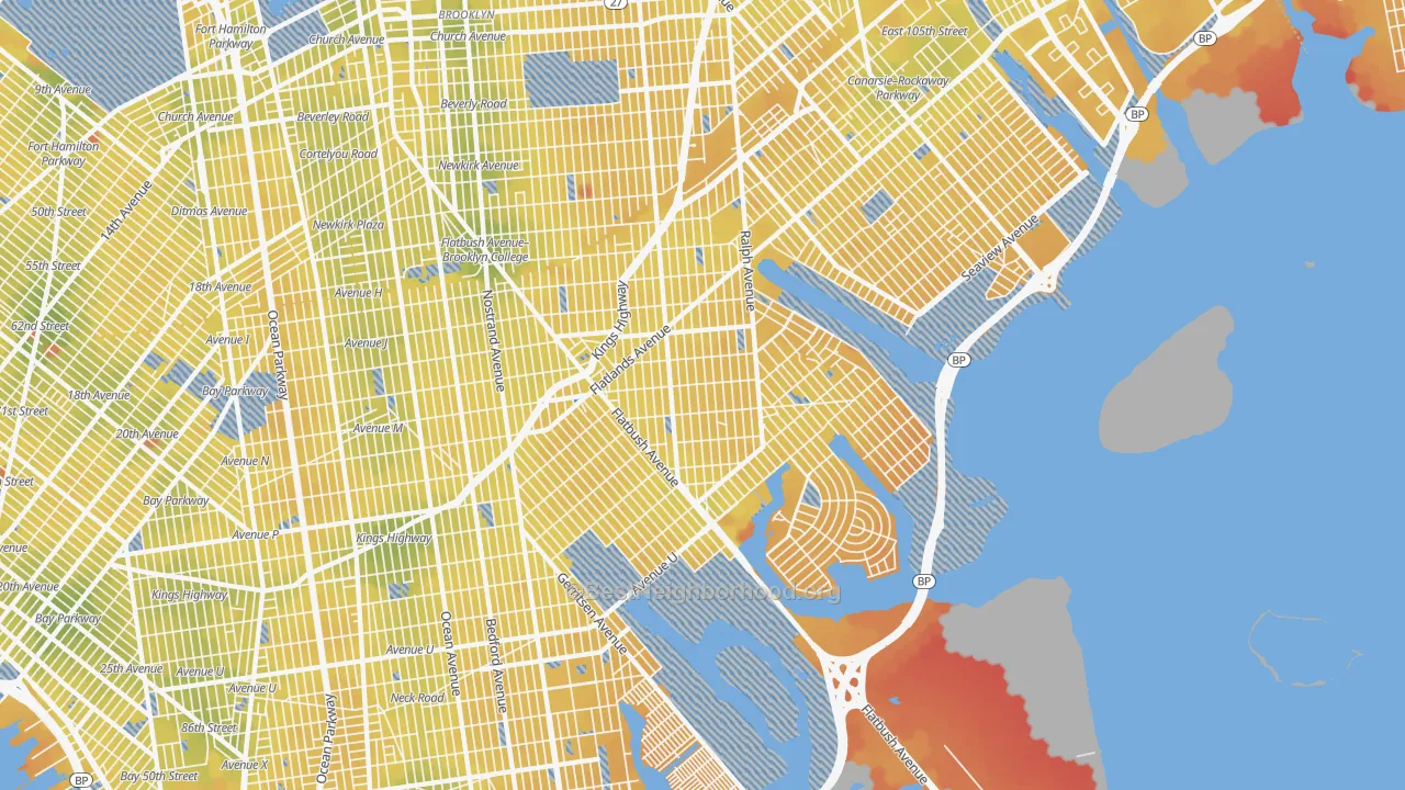 Transit Grade map of 11234, NY