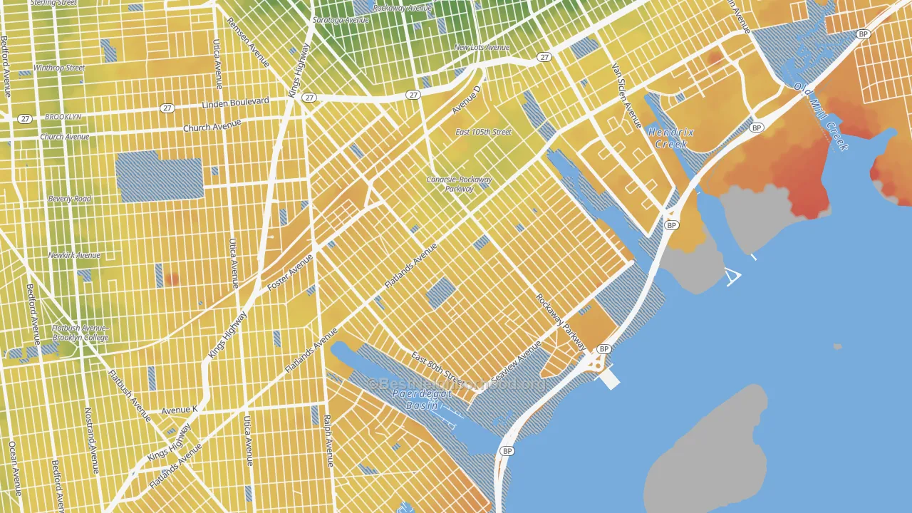 Transit Grade map of 11236, NY