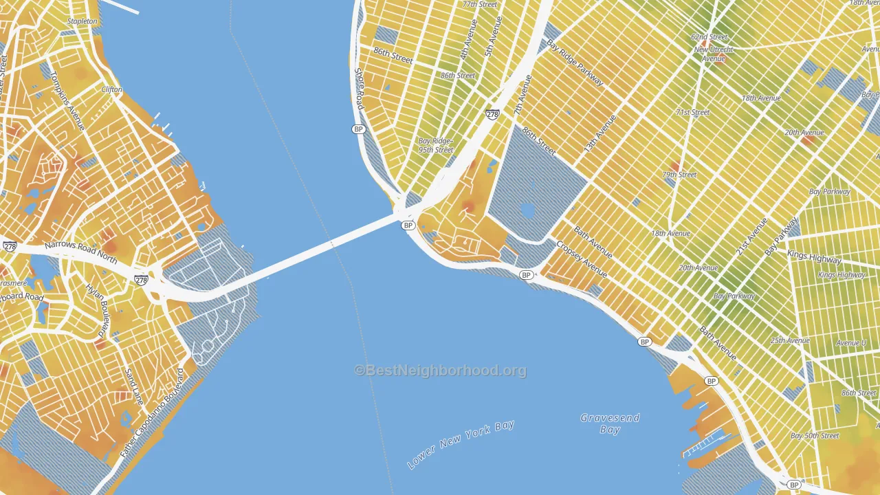 Transit Grade map of 11252, NY
