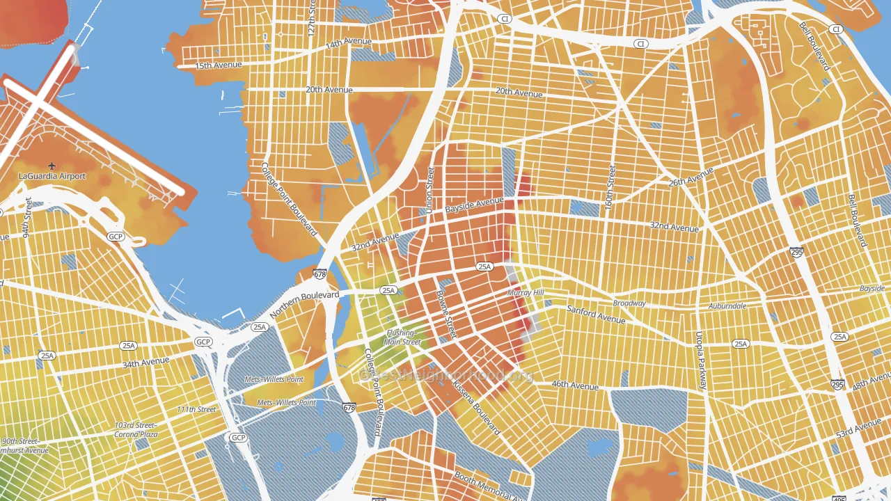 Transit Grade map of 11354, NY