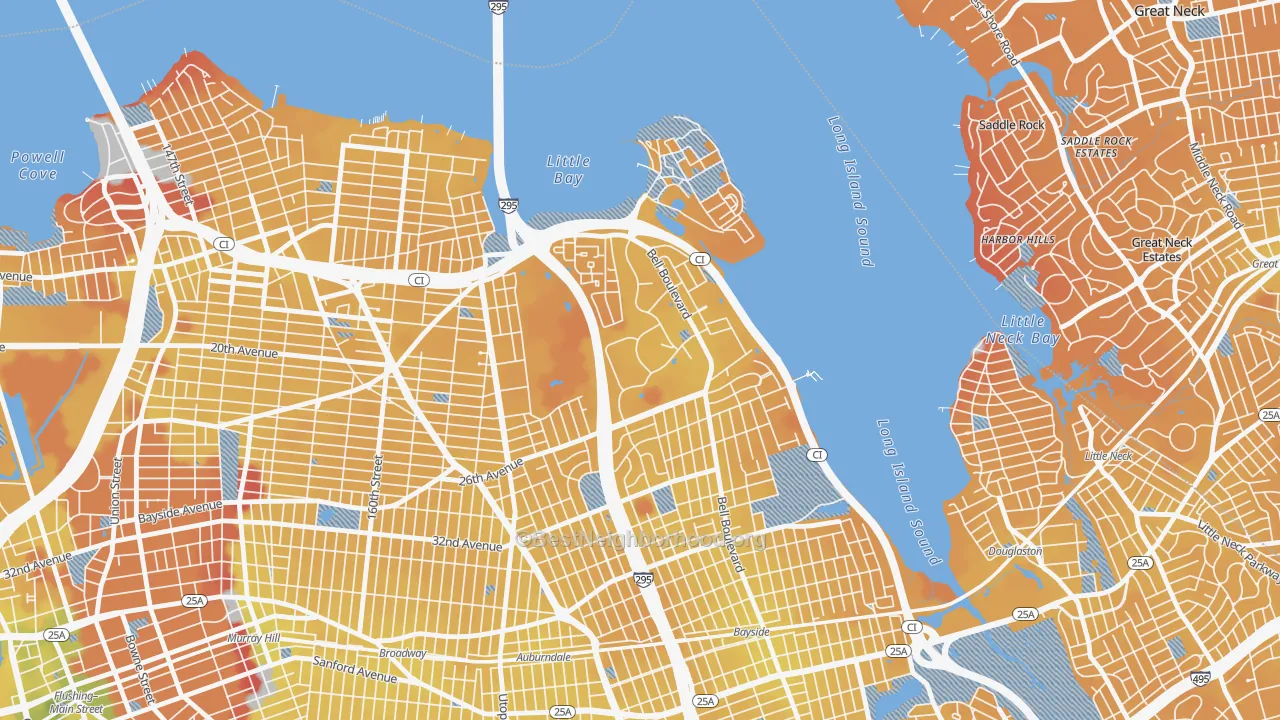 Transit Grade map of 11360, NY