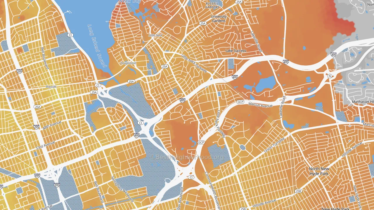 Transit Grade map of 11362, NY
